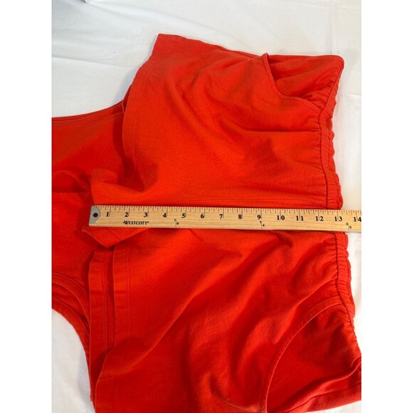 Old Navy Women’s XL Sleeveless Red Romper Pockets Elastic Waist Casual Comfort - Picture 6 of 8
